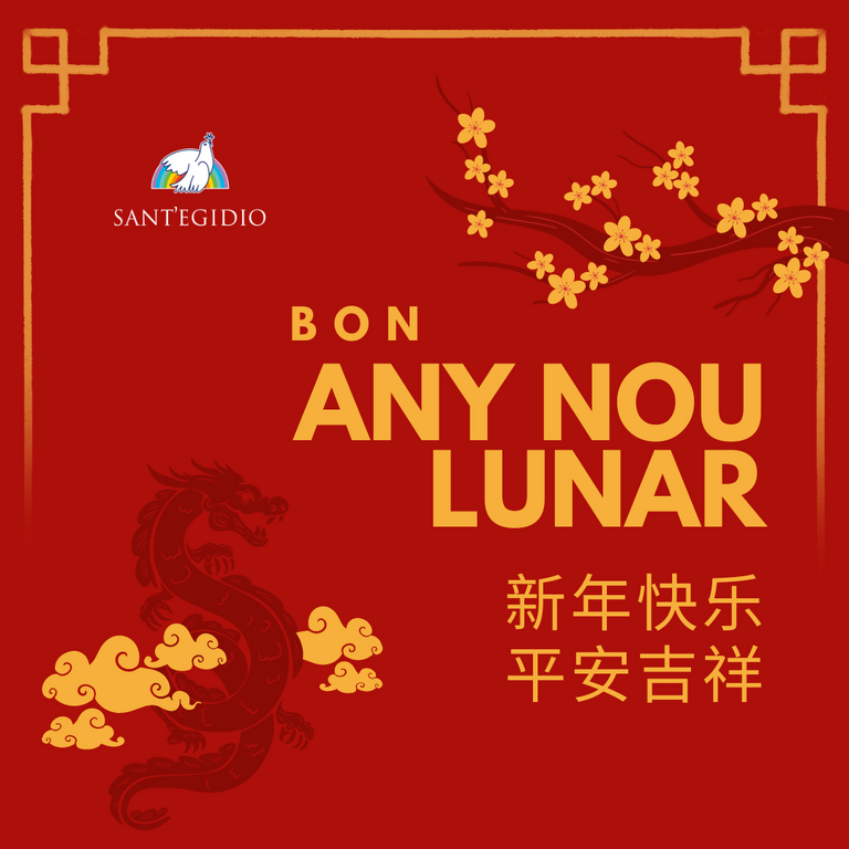 A tots els amics que a l’Àsia avui celebren l’Any Nou segons el calendari lunar, felicitats de la Comunitat de Sant’Egidio!